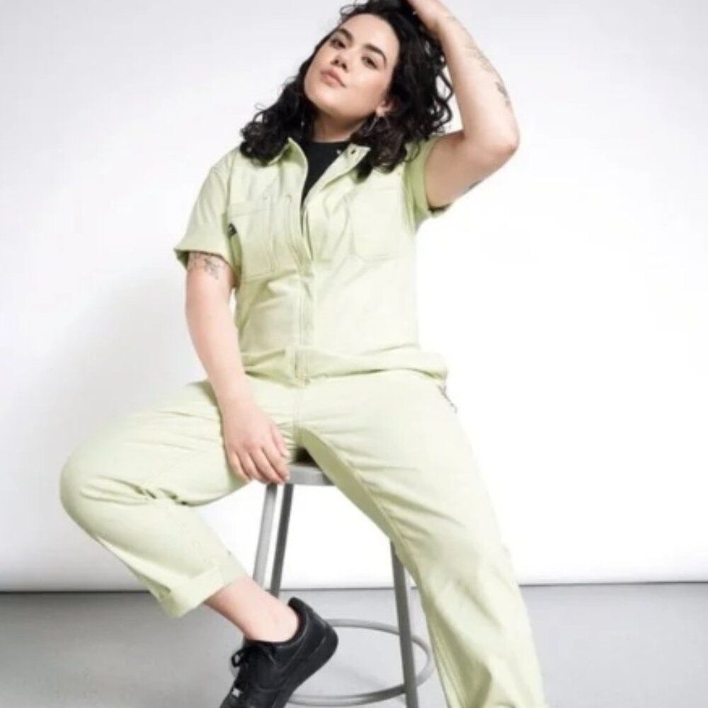Like New! Wildfang The Essential Coverall Light Green Jumpsuit In Size S